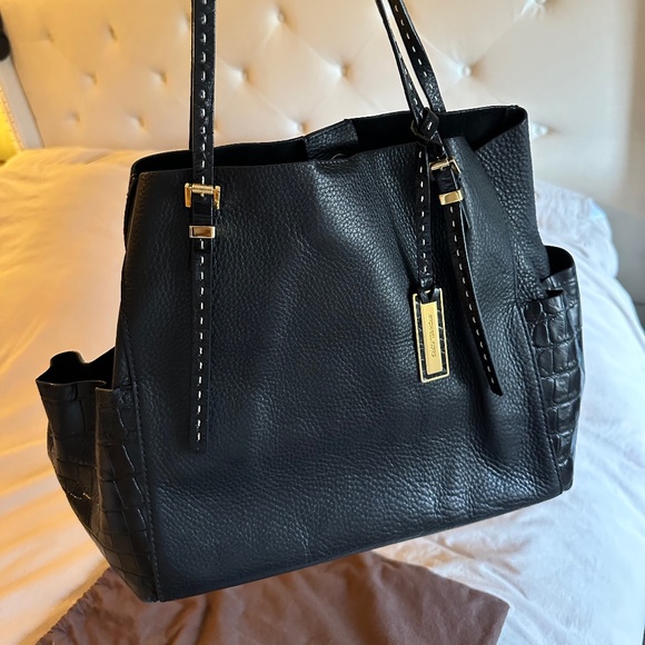 Michael Kors Collection - black croc leather tote - Picture 1 of 5